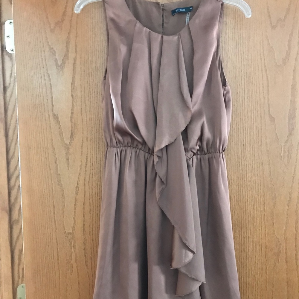 Brown satin looking dress by Theme